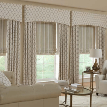 Custom Curtains in Trapezoid Window